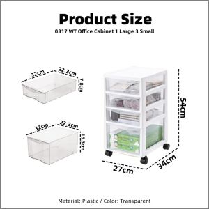 COLOGO 🥇 3-6 Layer Multipurpose Trolley Plastic Clear Office Drawer Storage Cabinet Removable with Wheels