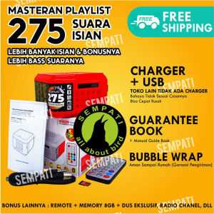 SEMPATI  Speaker Masteran Playlist 275 Isian Audio Speaker Sempati Masteran Burung Playlist Plus Remote Speaker Digital Mp3 Pemasteran Burung Lovebird Murai Pleci Jalak Cucak Anis Branjangan