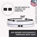360 Degree Rotating Product Turn Table with LED Light for Product Photoshoot. 