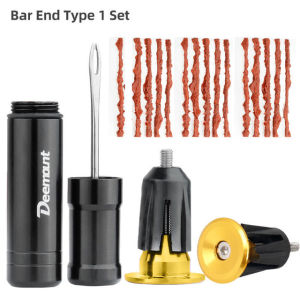 DEEMOUNT Bicycle Tubeless Tyre Repair Tool Set Bar End Hidden Glue Free Bike Tyre Drill Puncture Repair Tool