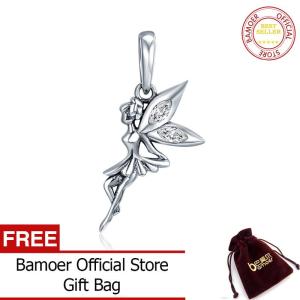 BAMOER จัดส่งฟรีแท้925เงินสเตอร์ลิงดอกไม้จี้ตุ้งติ้งนางฟ้าที่ลงตัวกับสร้อยข้อมือและสร้อยคอเครื่องประดับ SCC359