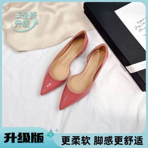 Free Shipping Not Tiring For Your Feet! 5CM Inner Height Increasing Shoes 2026 Autumn New Style Shallow-Toe Side Hollow Flats For Petite Women