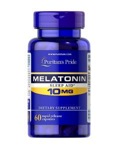 Imported USA Puritans Pride 10mg 60 Capsules High Strength Nighttime Support Dietary Supplement