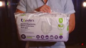 UnderX Incontinence Underwear – Maximum Absorbency Pull Ups Absorbs 8 Cups of Liquid Overnight Pullups Comfort Leak Protection Soft Latex-Free Diaper (Medium20 Count)