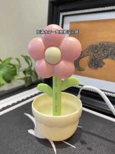 Flower humidifier with large capacity ambient night light desktop and bedside ornament humidifier[521]