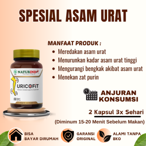Uricofit Obat Herbal Asam Urat Tinggi Nyeri Sendi Bengkak Pegal Linu Kaki Kesemutan