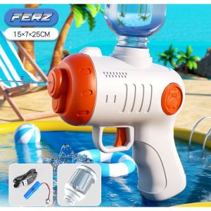 FERZ Automatic Water Gun Electric Water Gun Long Range Shooter Toy 200ml Tank Battery Powered for Ages 6+
