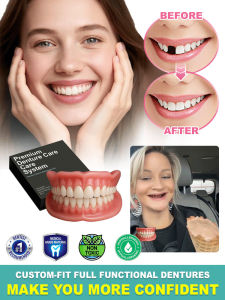 Comfort Fit Denture Adhesive Kit Secure Hold Long Lasting Comfort Denture Care Set Easy to Use All Day Comfort