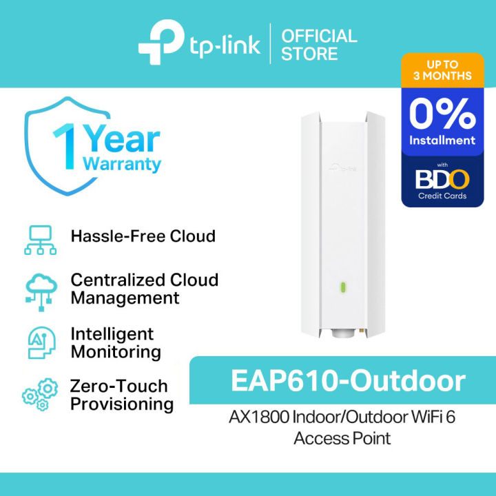 TP-Link Official Store | EAP610-Outdoor AX1800 | Up to 1.8 Gbps WiFi 6 Mesh Fiber Wi-Fi Wireless Range Extender Long Range Access Point Signal Booster for All Network