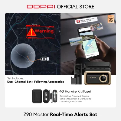 DDPAI Z90 Master World s First 4K + 4K +3K 3-Channel HDR Sony Starvis 2 Series Dash Cam