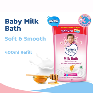 Cussons Baby Milk Bath Soft & Smooth Sabun Mandi Bayi Efektif 99% Melawan Kuman