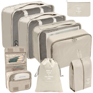 8 in 1 Travel Organiser Nylon Waterproof Set of 4+