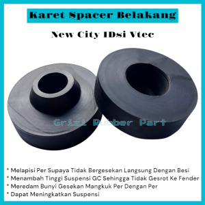 Karet Tatakan Peninggi Per Keong Belakang New City IDsi Vtec 1Set(2Pcs) Bahan Ban