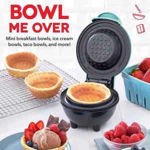 Máy Nướng Bánh Mini Tạo Hình Cốc Quế Nhỏ Gọn Thao Tác Dễ Dàng Công Suất 350W