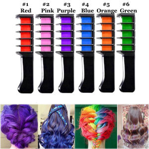 Ufree 6/8/10 Color Set Temporary Hair Chalk Color Comb Dye Cosplay Washable Hair Color Comb for Party Makeup