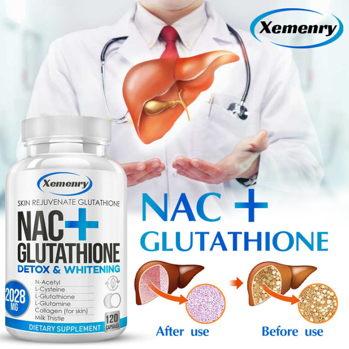 Viên nang NAC++ Glutathione - Giải độc làm trắng - Hỗ trợ gan thận ...