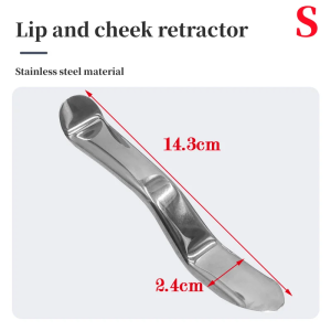 1x Dentistry Lip Cheek Retractor S Shape Stainless Steel Surgical Implant Mouth Opener Autoclavable Dentist Tools Lip Hook Clamp