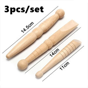3Pcs Wood Therapy Massage Stick Body Muscle Soreness Relaxing Tool For Foot Acupressure Reflexology