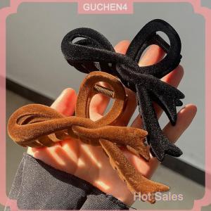 GUCHEN4🎀 Nhung đỏ nơ tóc Clip mùa thu mùa đông phụ nữ tóc Claw Clip pháp thanh lịch Kẹp Tóc Hàn Quốc Phụ Kiện Tóc Nữ Mũ Nón Quà Tặng