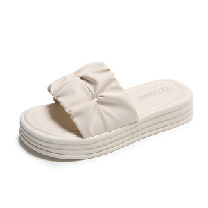IELGY slippers womens open toe solid color thick bottom non-slip wear-resistant soft comfortable sandals
