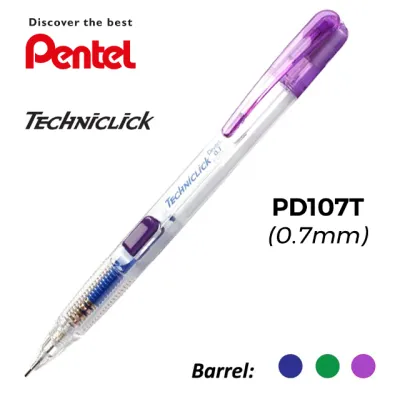 Bút chì kim Pentel PD105T/PD107T bấm thân giữa viết êm mượt nét mảnh tiện lợi