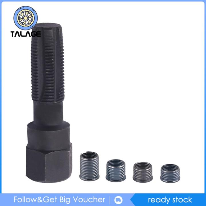 Talage 14mm Spart Plug Thread Repair Kit with 4 Inserts Spark Plug ...