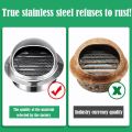 Premium 304 Stainless Steel Round Wall Mount Vent Hood with Powerful Exaust Fan - Durable, Waterproof, Rat-Proof Exhaust Ventilation Cap in Multiple Sizes. 