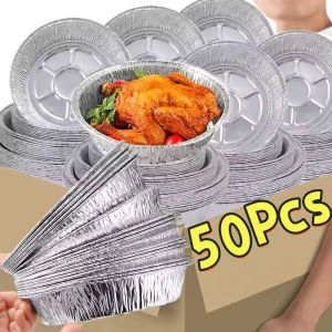 【50Pcs】Air Fryer Disposable Tinfoil Liner Baking Roasting Microwave Tinfoil Kitchen Bake Accessories