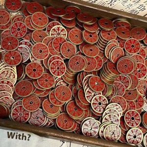 SINRANSINYA丨Tin đồn hợp Kim Tiền Mặt dây chuyền thủ công phù hợp với đồ trang trí tự làm phụ kiện trang trí cổ sáng tạo