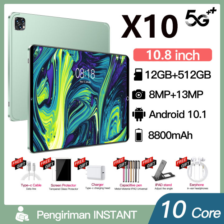 Original X10 Tablet Android tablet 10.8Inch 12GB+512GB 8800mah Tablet ...