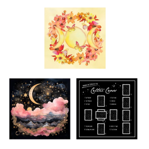 Tarots Tablecloth Altars Cloth Moon Flower Pattern Astrology Tablecloth Divinations Cloth Tapestry Wall Decoration