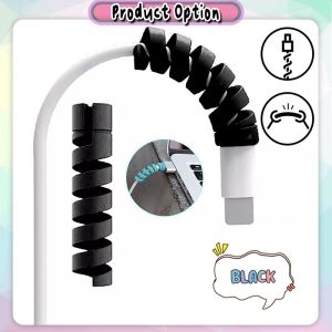 [iRojak] Winder Cable Cover Wire Spiral Charger Protector Cable Protector 数据线保护套 Pelindung Kabel Charger - SO24