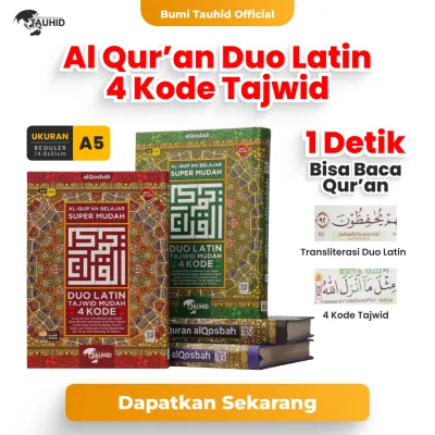 Al quran Duo Latin 4 Kode tajwid Al Madrasah A5 - al quran terjemah dan tajwid warna