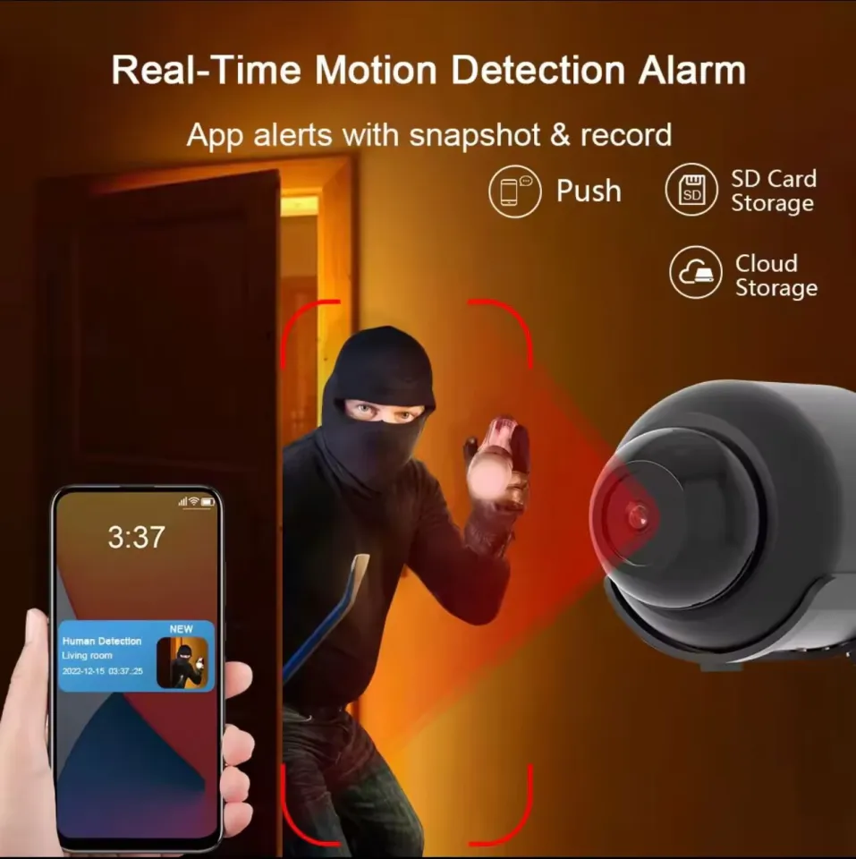 มาถึงภายใน วัน】Mini spy camera Mini WiFi Camera small size CCTV