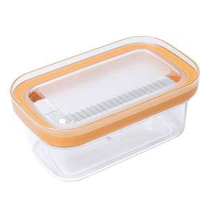 Cheese Storage Container Grade Plastic Butter Box with Stainless Steel Blade Practical Kitchen Tool
