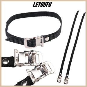 LEYOUFU 1PC Pedal Straps Bicycle Feet Strap Bike Strap Toe Clip Strap Black