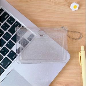 Glitter Transparent Card Holder Waterproof Coin Purse Wallet Pouch Creadit Card Business Card Case