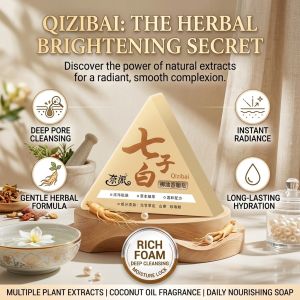 Natural Whitening Soap Coconut Oil Herbal Seven Whites Extract Brightening Bar Soap Deep Pore Cleansing Moisturizing Nourishing Face Body Hand Skin Care