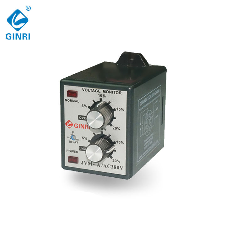 GINRI JVMA 3 Phase 4 Wire Voltage Monitor Relay Over Under Voltage