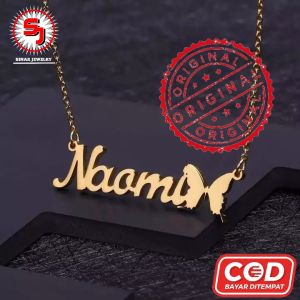 Kalung Wanita Terbaru 2025 Motif Butterfly Nama Sendiri Termurah