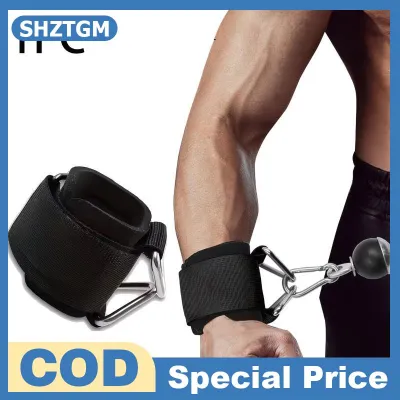 SHZTGM Thoáng Khí Tập Thể Dục Dây Đeo Cổ Tay Nhiệm Vụ Nặng Nề Bạc D-Ring Tam Giác Khóa Cổ Tay Còng Cho Phòng Tập Thể Dục Tạ Powerlifting
