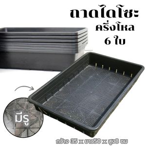 กระบะพลาสติก กระบะปลูกผัก ถาดสี่เหลี่ยมพลาสติก กระบะทรายแมว พลาสติกสีดำ มี 4 ตัวเลือก ขนาด 38x50x11 ซม.แข็งแรง ทนทาน พร้อมส่ง