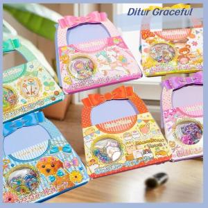 Ditur 1 Set 3D Cartoon Laser Sparkling Heart-shaped Animal Mobile Phone Case Decals Y2k Crystal Marbles Stickers DIY Decoration