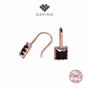DAVINA Ladies Merlina Earrings Rose Gold Color Sterling Silver 925 - Anting Wanita Perak S925