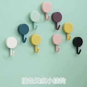 168 Home Decore 10pcs self adhesive sticky hook small wall hook seamlesd sticky hooks kitchen