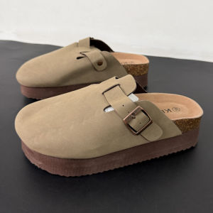 [Free Shipping] 2026 New Thick-Soled WomenS Cork-Soled Closed-Toe Mules Outdoor Slip-On Lazy Mules For Women