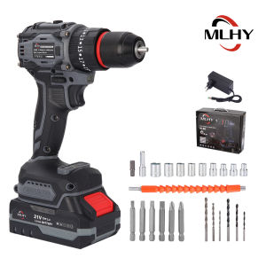 MLHY Brushless Mesin bor Clevis Logam lmpact Cordless Drill 48VF 2Baterai Bisa ketok