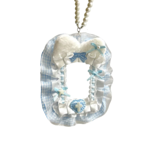 Trendy Plush Holder With Angelic Wing and Lace Decoration Fashion Accessory for Creative Craft Lovers Daily Use