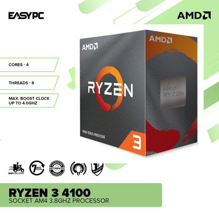 EasyPC | AMD Ryzen 3 4100 Socket Am4 3.8GHz BOX-Processor | Lazada PH