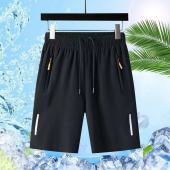 【Buy 1 get 2】3PCS Mens Shorts with Zipper Beach Shorts Comfortable Drifit Shorts for Men